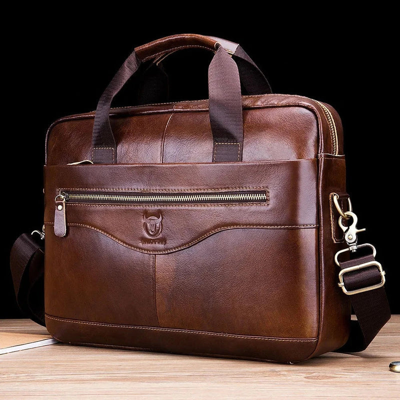 Bolsa Mascuina  Nobre Hombre Captain - Couro Legítimo, Multifuncional e Elegante