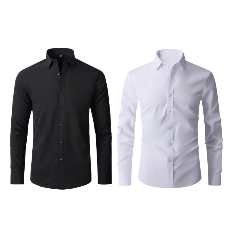 Pague 1 Leve 2 |  Camisa Social Ultra Tech Italian + Brinde Relogio Luxo