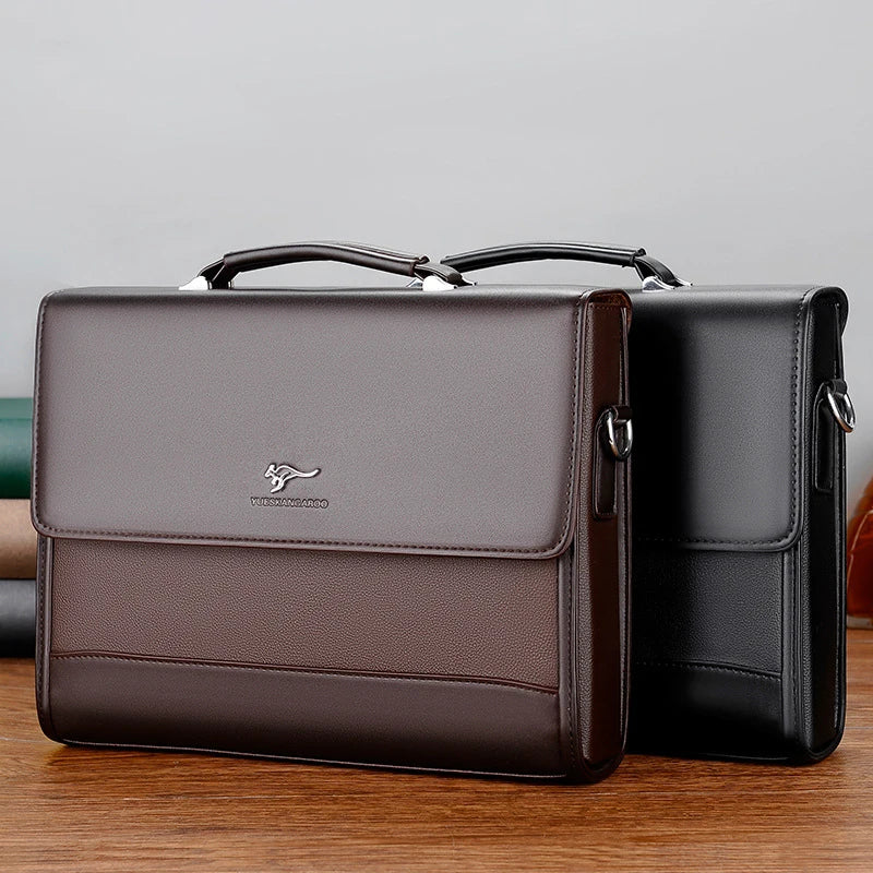 Bolsa Masculina  Nobre Hombre Briefcase - Bolsa em Couro, com Elegância e Super Espaçosa