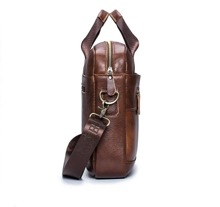 Bolsa Mascuina  Nobre Hombre Captain - Couro Legítimo, Multifuncional e Elegante