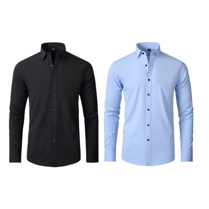 Pague 1 Leve 2 |  Camisa Social Ultra Tech Italian + Brinde Relogio Luxo