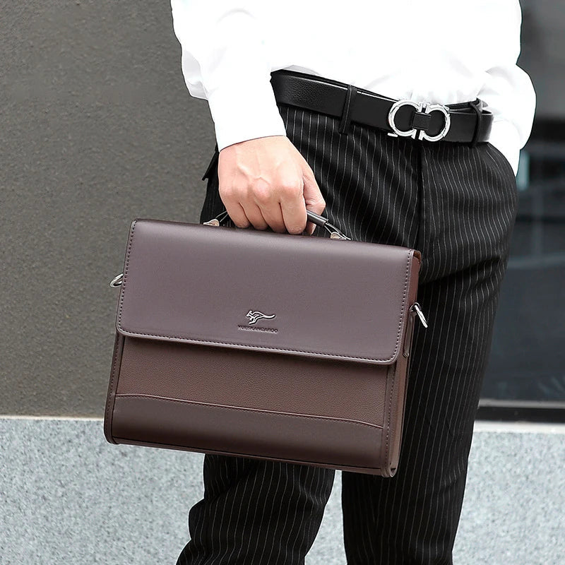 Bolsa Masculina  Nobre Hombre Briefcase - Bolsa em Couro, com Elegância e Super Espaçosa