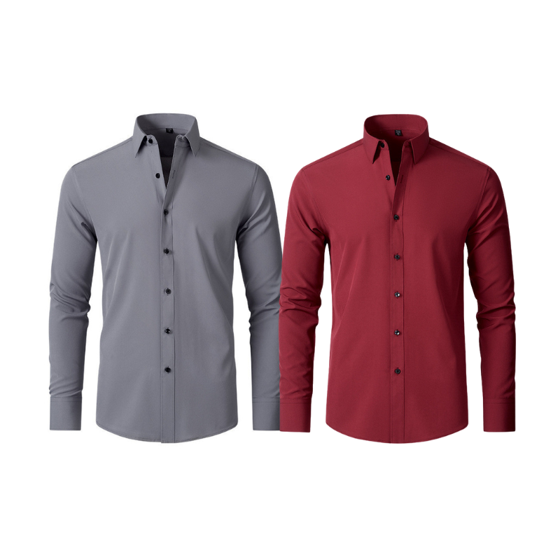 Pague 1 Leve 2 |  Camisa Social Ultra Tech Italian + Brinde Relogio Luxo