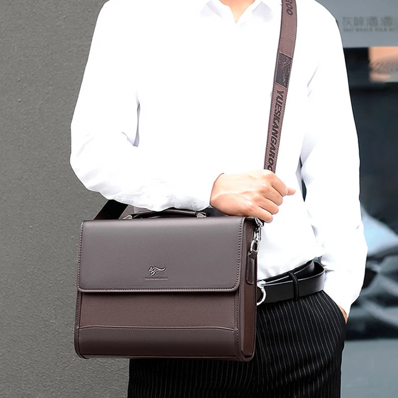 Bolsa Masculina  Nobre Hombre Briefcase - Bolsa em Couro, com Elegância e Super Espaçosa