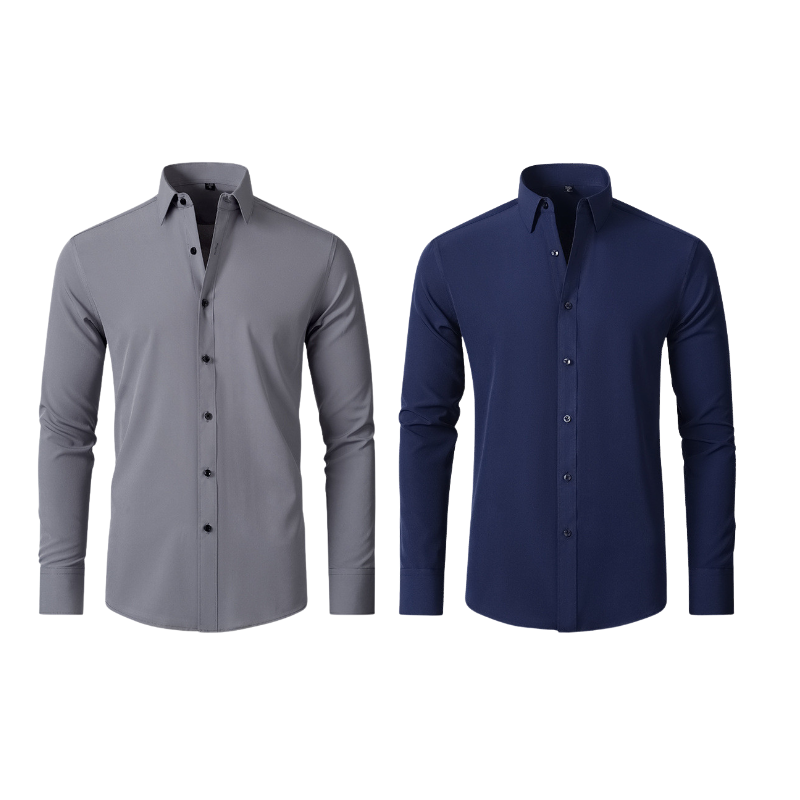 Pague 1 Leve 2 |  Camisa Social Ultra Tech Italian + Brinde Relogio Luxo