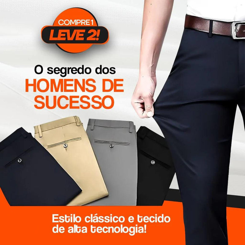 Calça Social Clássica Alfaiataria Gentleman 2024 + Brinde Cinto