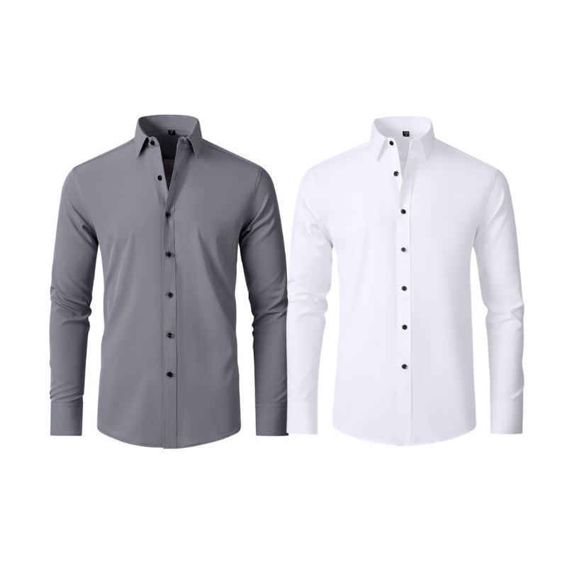 Pague 1 Leve 2 |  Camisa Social Ultra Tech Italian + Brinde Relogio Luxo