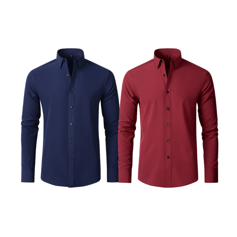 Pague 1 Leve 2 |  Camisa Social Ultra Tech Italian + Brinde Relogio Luxo