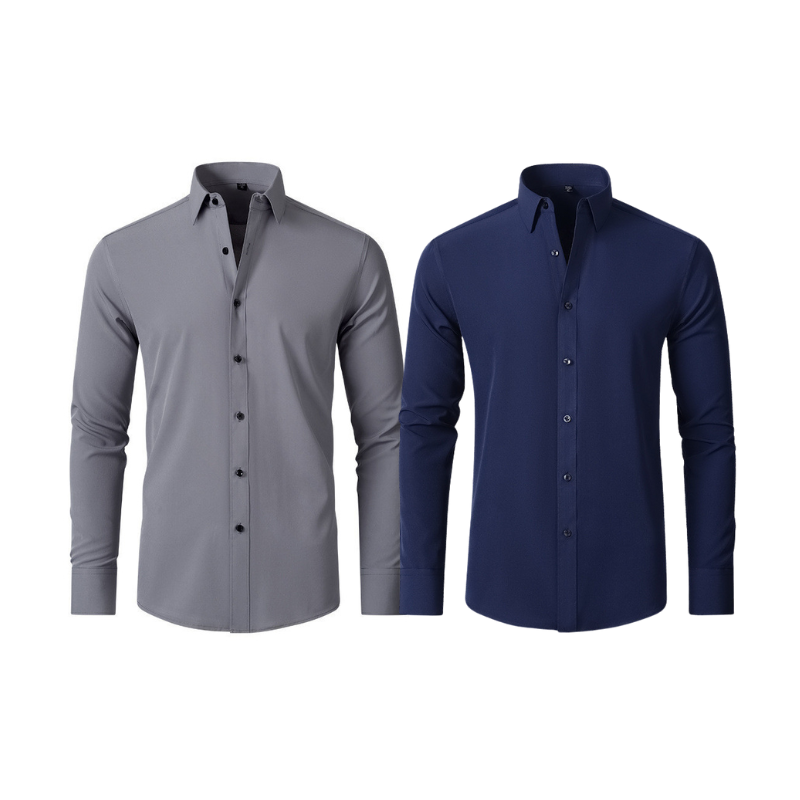 Pague 1 Leve 2 |  Camisa Social Ultra Tech Italian + Brinde Relogio Luxo