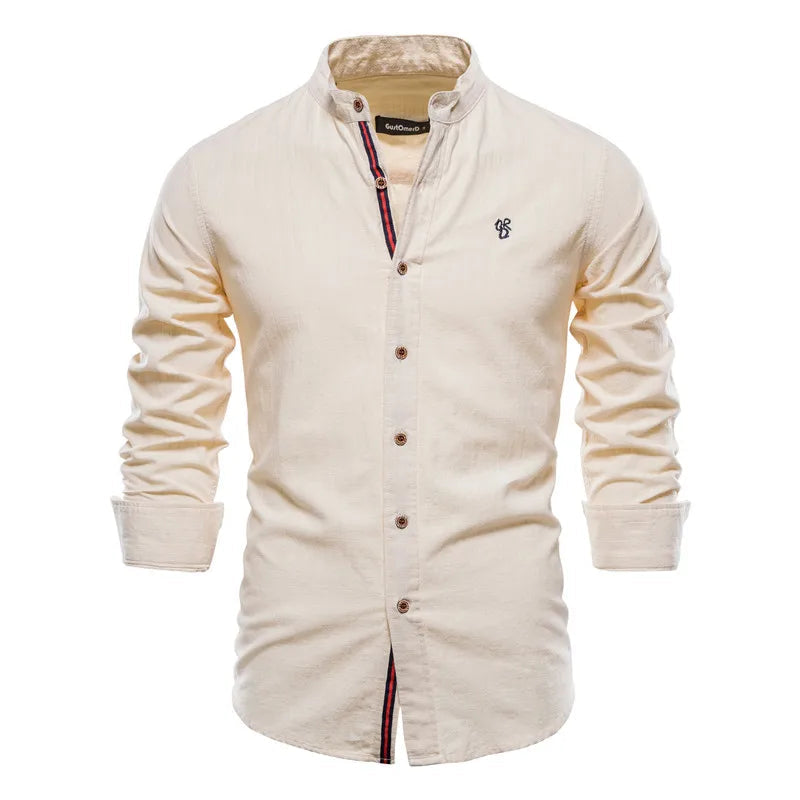 Camisa Social Slim Fit - Gola Mandarim