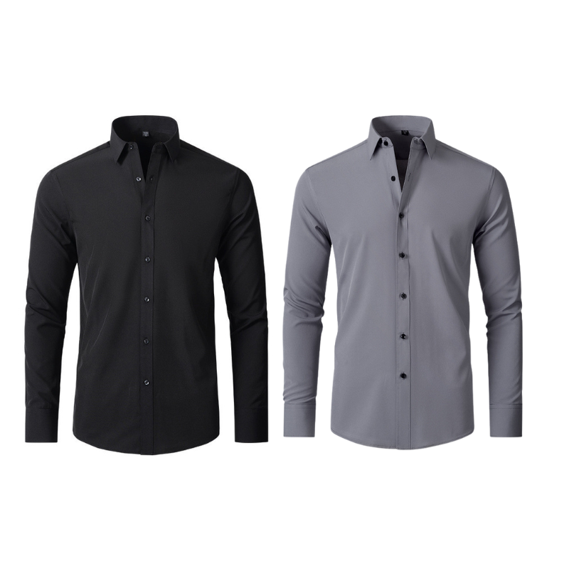 Pague 1 Leve 2 |  Camisa Social Ultra Tech Italian + Brinde Relogio Luxo