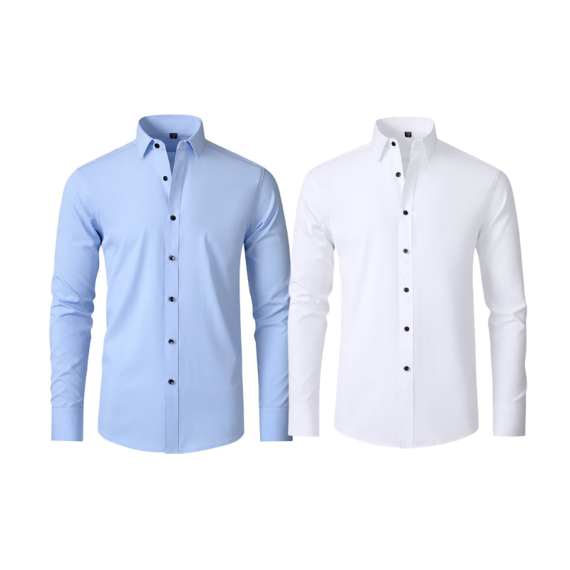 Pague 1 Leve 2 |  Camisa Social Ultra Tech Italian + Brinde Relogio Luxo