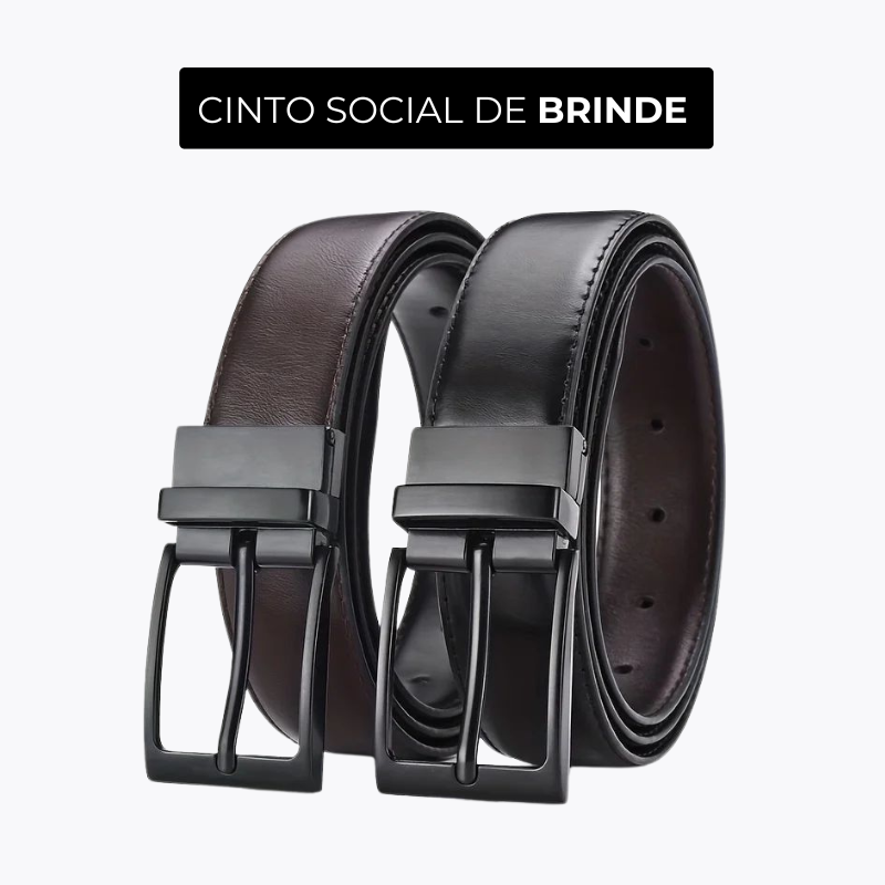 Calça Social Clássica Alfaiataria Gentleman 2024 + Brinde Cinto