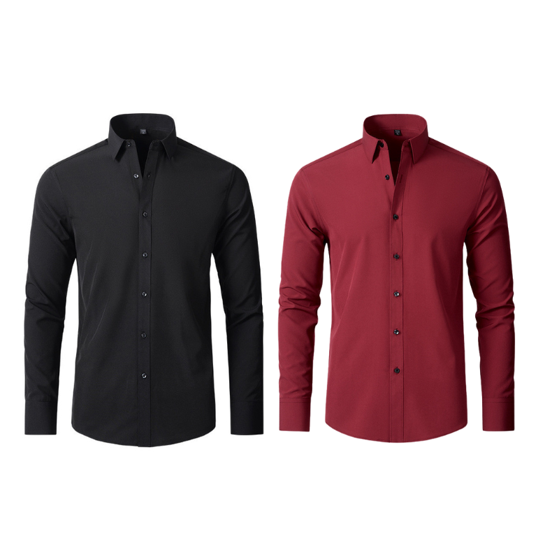 Pague 1 Leve 2 |  Camisa Social Ultra Tech Italian + Brinde Relogio Luxo