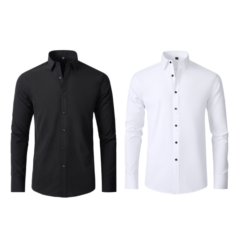 Pague 1 Leve 2 |  Camisa Social Ultra Tech Italian + Brinde Relogio Luxo