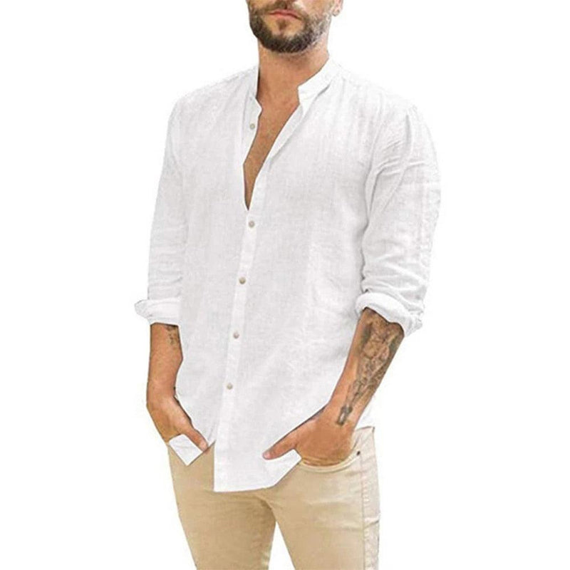 Camisa Masculina Social Manga longa de Linho - Estilo, Conforto e Suavidade - Nobre Hombre