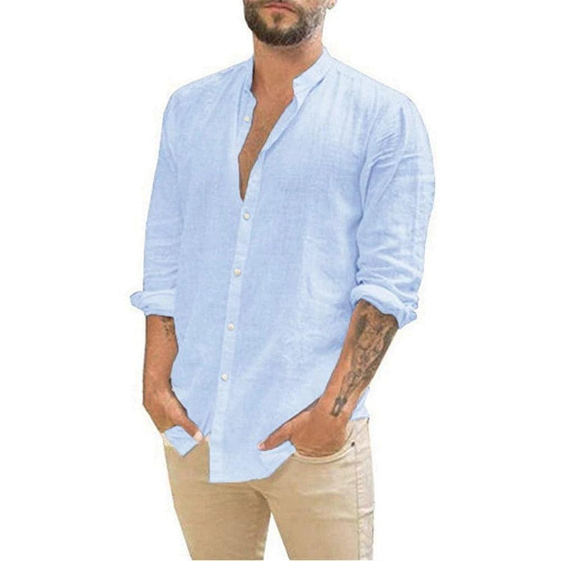 Camisa Masculina Social Manga longa de Linho - Estilo, Conforto e Suavidade - Nobre Hombre